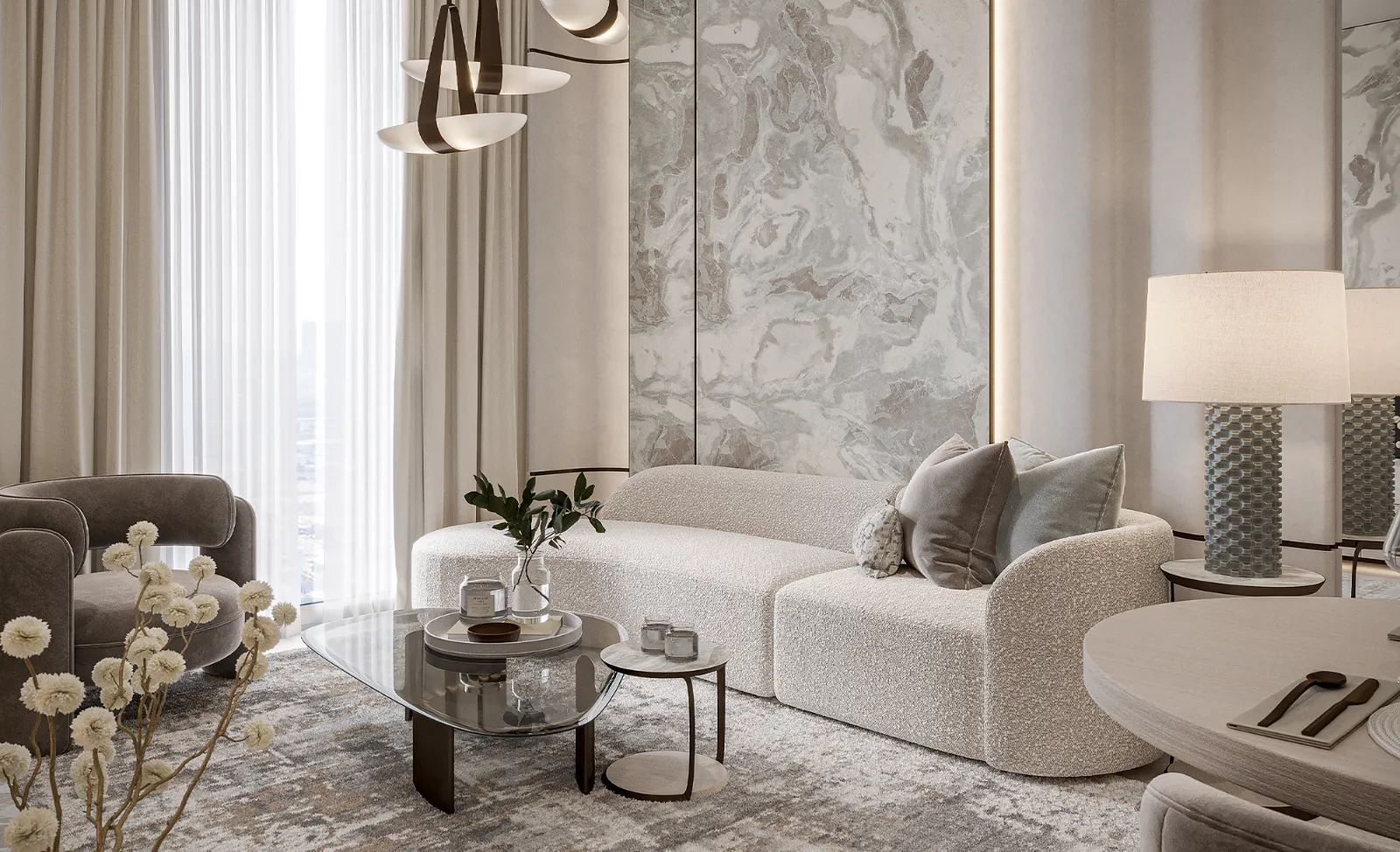 1 Bedroom Residence interior at 113 Residences by Iman